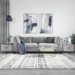 vidaXL Salontafels 2 st 50x50x40 cm bewerkt hout grijs, 50 tot 100 cm, Verzenden, Nieuw, 50 tot 100 cm