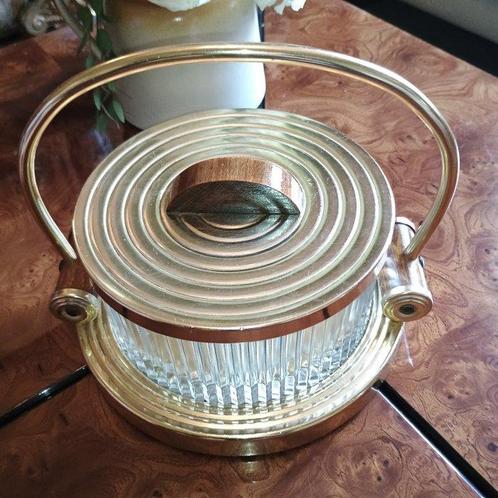 Koekjesdoos - Verguld messing - Art deco koekjesdoos, Antiek en Kunst, Curiosa en Brocante
