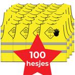 Houd 1,5 meter afstand hesje geel - 100 hesjes, Nieuw, Verzenden