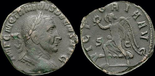 249-251ad Roman Trajan Decius Ae sestertius Victory advan..., Postzegels en Munten, Munten | Europa | Niet-Euromunten, Verzenden