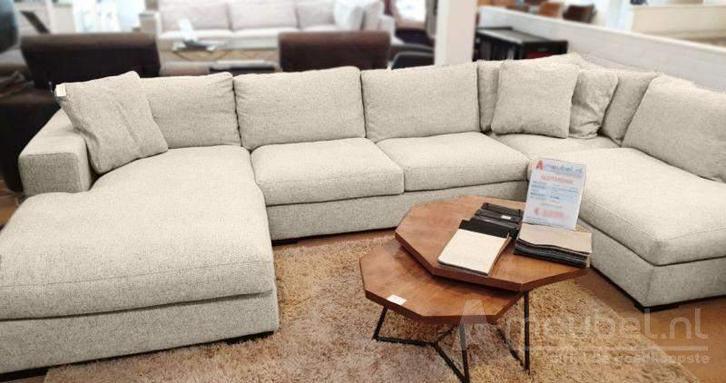 U-Bankstel Sloterdijk - loungebanken - Creme, Huis en Inrichting, Banken | Sofa's en Chaises Longues, Nieuw, Stof