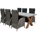 Menorca Norwich dining tuinset 240x100xH75 cm 7 delig grijs, Ophalen of Verzenden, Nieuw
