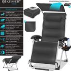 Ligstoel / tuinstoel - opvouwbaar - met bekerhouder - met, Tuin en Terras, Verzenden, Nieuw