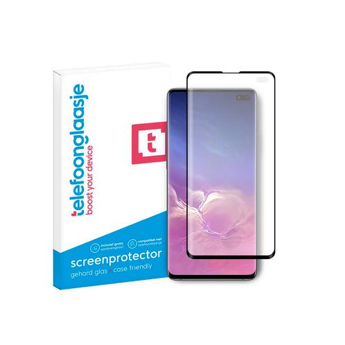 Gehard glas Hoesje voor Samsung Galaxy S10 Plus Zwart, Telecommunicatie, Mobiele telefoons | Toebehoren en Onderdelen, Bescherming