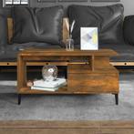 vidaXL Salontafel 90x49x45 cm bewerkt hout gerookt, Minder dan 50 cm, 50 tot 100 cm, Verzenden, Nieuw