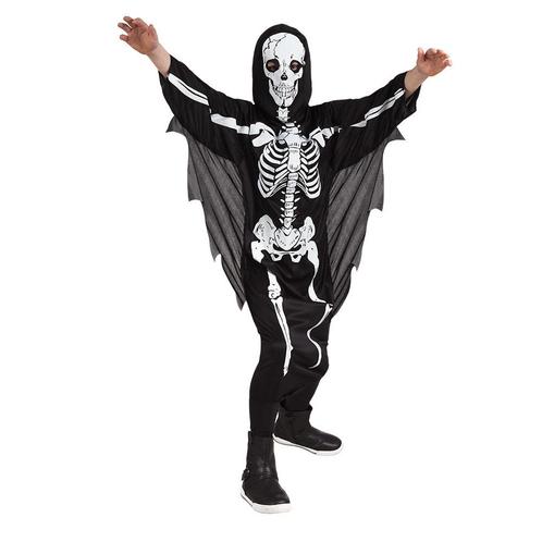 Halloween Skelet Kostuum Kind Zwart, Hobby en Vrije tijd, Feestartikelen, Nieuw, Verzenden