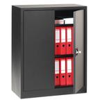 -19% Lage  Metalen Draaideurkast 80x100 - Zwart, Verzenden, Nieuw in verpakking