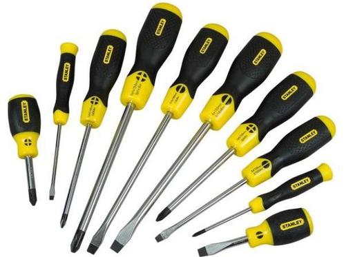 Veiling - Stanley 10-Delige Cushiongrip Schroevendraaierset, Doe-het-zelf en Verbouw, Gereedschap | Handgereedschap