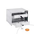 GGM Gastro | Elektrische mini Pizza/Tarte flambée oven - 2 x, Verzenden, Nieuw in verpakking, Ovens, Magnetrons en Steamers