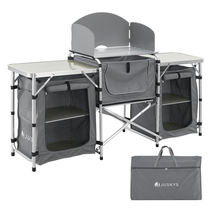 Grote Inklapbare Campingkeuken Garda - 175 x 40 x 111 cm - G, Caravans en Kamperen, Kampeermeubelen, Nieuw, Verzenden
