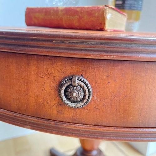 Bijzettafel - Drum Table - Mahonie - wine table, Antiek en Kunst, Curiosa en Brocante