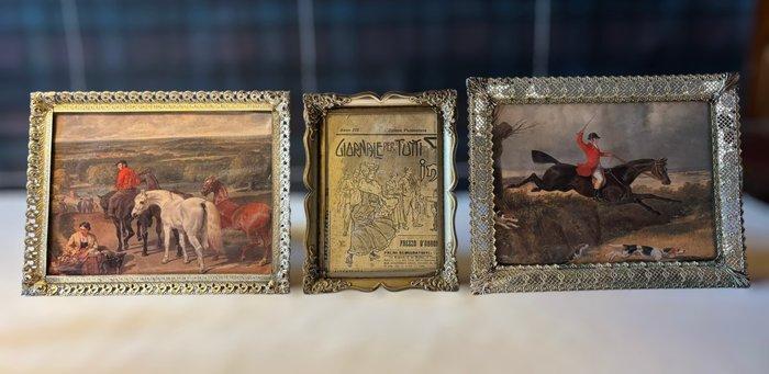 Lijst (3) - Legering - set van drie lijsten, Antiek en Kunst, Curiosa en Brocante