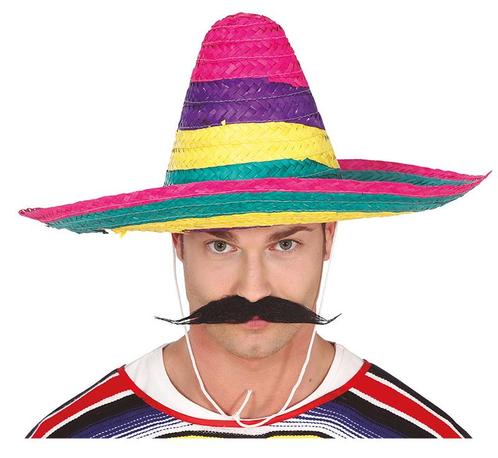 Sombrero Gekleurd Deluxe 50cm, Hobby en Vrije tijd, Feestartikelen, Nieuw, Verzenden