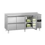 GGM Gastro | Koelwerkbank ECO - 1795x700mm - met 1 deur & 4, Verzenden, Nieuw in verpakking, RVS Meubilair