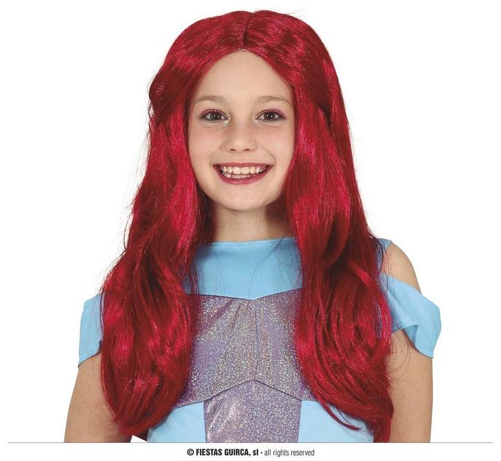 Ariel Pruik Kind Rood, Kleding | Dames, Carnavalskleding en Feestkleding, Nieuw, Ophalen of Verzenden