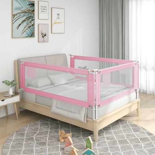 vidaXL Bedhekje peuter 100x25 cm stof roze, Kinderen en Baby's, Traphekjes, Nieuw, Verzenden