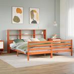 vidaXL Bed met boekenkast zonder matras hout wasbruin, Eenpersoons, Bruin, Verzenden, Nieuw