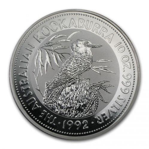 Kookaburra 10 oz 1992 (29.576 oplage), Postzegels en Munten, Munten | Oceanië, Losse munt, Zilver, Verzenden