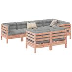 vidaXL 7-delige Loungeset met kussens massief douglas, Verzenden, Nieuw, Loungeset