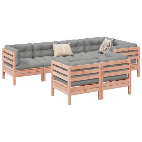 vidaXL 7-delige Loungeset met kussens massief douglas, Tuin en Terras, Tuinsets en Loungesets, Loungeset, Nieuw, Verzenden