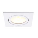 Witte inbouwspot aluminium, Laom, 6W, 2700K LED, IP22, Ophalen of Verzenden, Nieuw, Basis