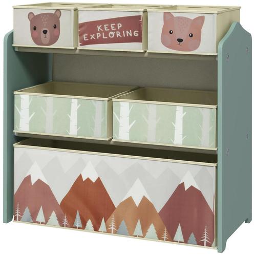 TRUUSK ZONEKIZ Kinderrek Speelgoedrek Met 6 Uitneembare Vlie, Kinderen en Baby's, Kinderkamer | Commodes en Kasten, Nieuw, Verzenden