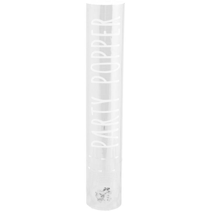 Confetti Kanon Zilver 28cm, Hobby en Vrije tijd, Feestartikelen, Nieuw, Verzenden