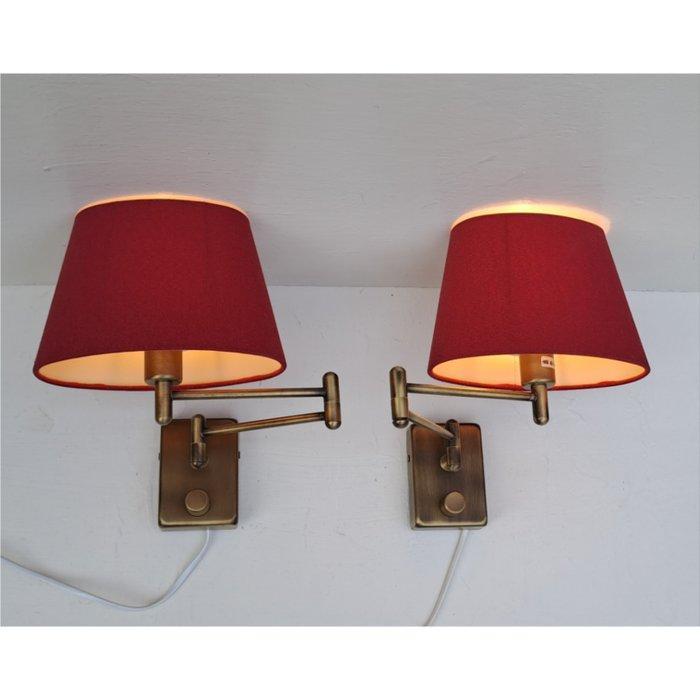 Wandlamp (2) - Messing - Twee elegante wandlampen, Antiek en Kunst, Curiosa en Brocante