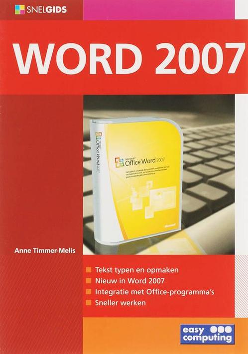 Snelgids word 2007 9789045640747, Boeken, Informatica en Computer, Gelezen, Verzenden