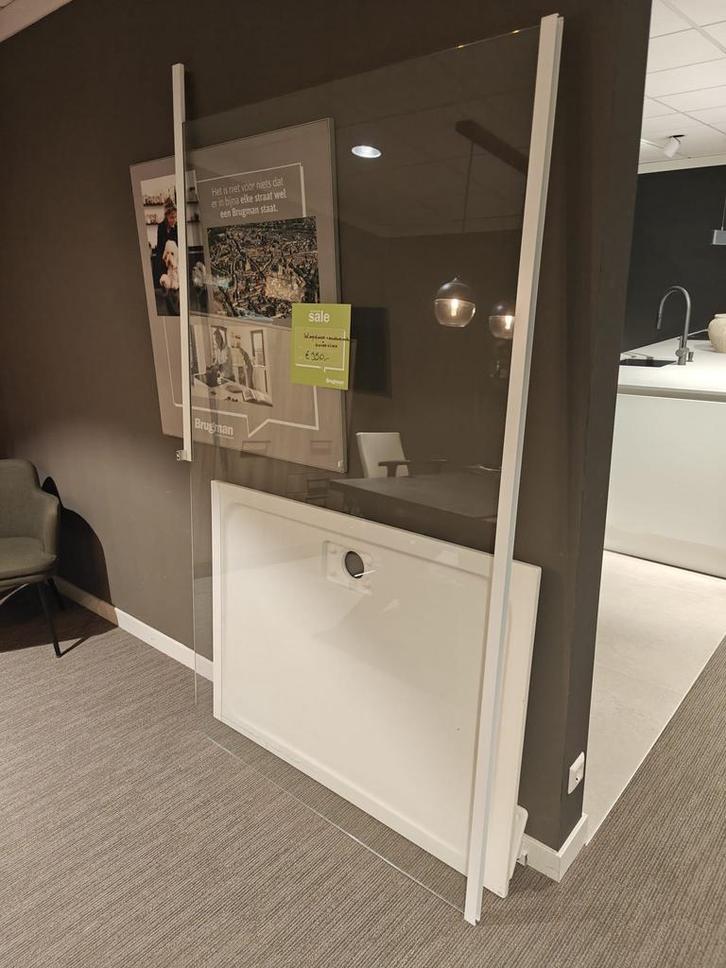 Showmodel inloopdouche met gratis douchevloer mat wit - 0005, Doe-het-zelf en Verbouw, Sanitair, Douche, Nieuw, Glas, Ophalen