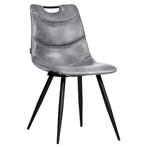 Stoelen | BAROSSA |  Kunstleer/Metaal | Light Grey | Zwarte, Verzenden, Nieuw in verpakking