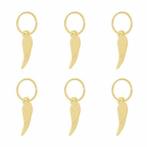 Haarspeld haarringen - Bedel wings 1cm - Goud - Set van 6, Nieuw