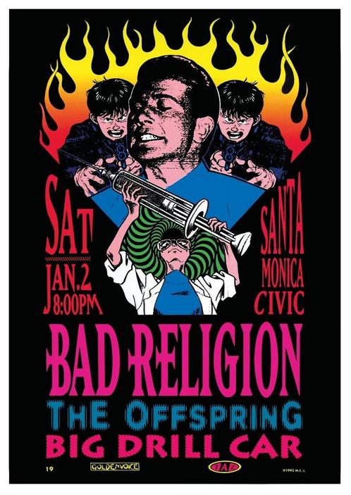 Posters - Poster Bad Religion - The Offspring, Verzamelen, Muziek, Artiesten en Beroemdheden, Zo goed als nieuw, Verzenden