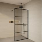 BWS Douchewand Evis 8mm Glas | Mat Zwart | Raster |, Ophalen of Verzenden, Nieuw, Douche