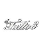 Zilveren Tattoo letters groot kettinghanger, Sieraden, Tassen en Uiterlijk, Kettinghangers, Nieuw, Verzenden