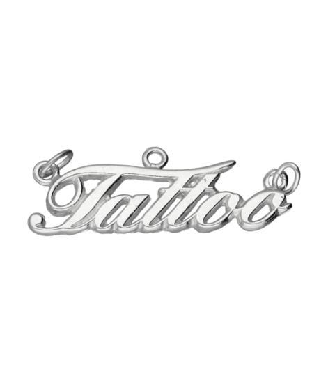 Zilveren Tattoo letters groot kettinghanger, Sieraden, Tassen en Uiterlijk, Kettinghangers, Verzenden