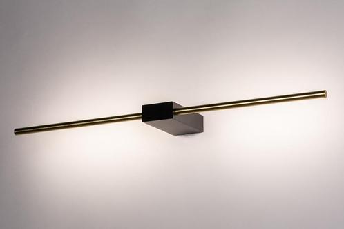 Rietveld Wandlampen - Zwart, Goud - Metaal, Aluminium, Huis en Inrichting, Lampen | Wandlampen, Verzenden