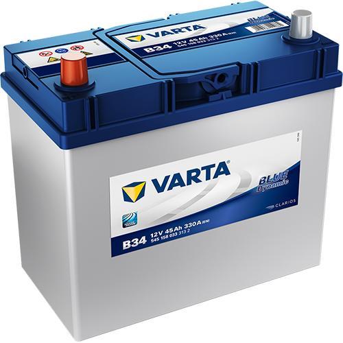 Varta Blue Dynamic B34 accu | 545 158 033 | 12V 45Ah, Auto-onderdelen, Accu's en Toebehoren, Ophalen of Verzenden