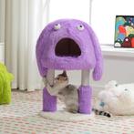 2-in-1 Kattenboom –Pluche Krabpaal en Kattenhuis Monsterdesi, Dieren en Toebehoren, Verzenden, Nieuw