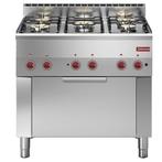 Gasfornuis 5 branders en elektrische convectie-oven gn 1/1 |, Verzenden