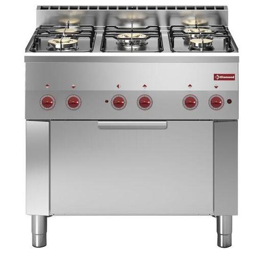 Gasfornuis 5 branders en elektrische convectie-oven gn 1/1 |, Zakelijke goederen, Horeca | Overige, Verzenden