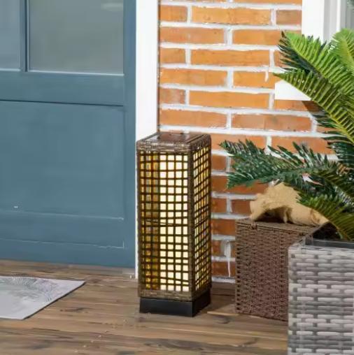 Rotan LED Buitenlamp, Waterdicht, Lichtsensor voor Tuin/Terr, Tuin en Terras, Buitenverlichting, Nieuw, Verzenden
