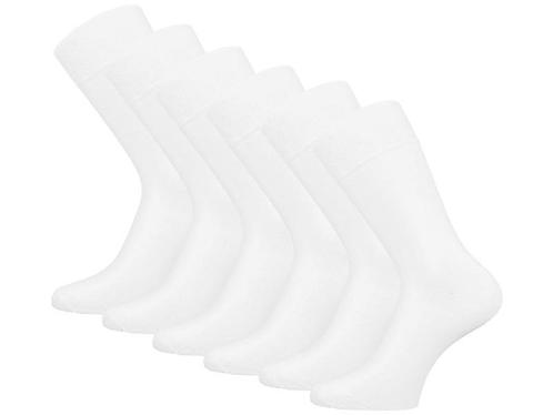 6 paar SQOTTON® Katoenen sokken - Naadloos - Wit, Kleding | Heren, Sokken en Kousen, Verzenden