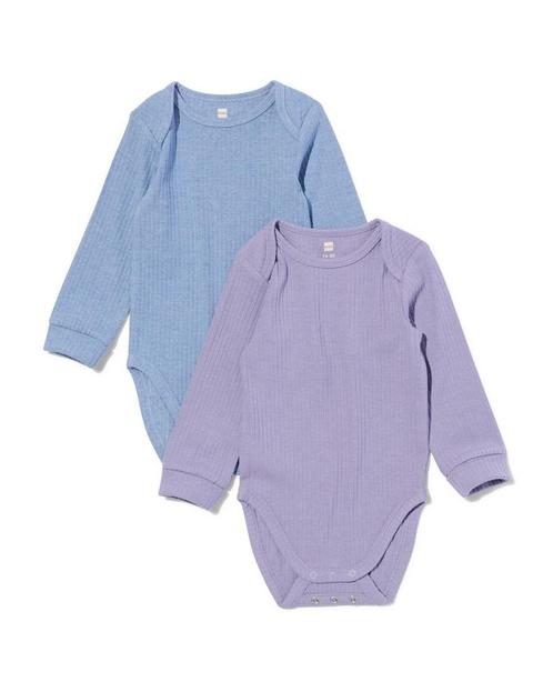 HEMA 2-pak rompers bamboe blauw van €19 voor €12 sale, Kinderen en Baby's, Babykleding | Overige, Nieuw, Verzenden