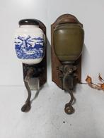 Koffiemolen (2) - Hout, Metaal, Keramiek - muurmodel, Antiek en Kunst, Curiosa en Brocante