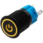 ProRide Metalen Pulsschakelaar 220V OFF-(ON) - 16mm -, Doe-het-zelf en Verbouw, Elektra en Kabels, Verzenden, Nieuw
