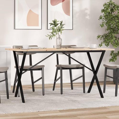 vidaXL Eettafel X-frame 160x80x75 cm massief grenenhout en, Huis en Inrichting, Tafels | Eettafels, Nieuw, Verzenden