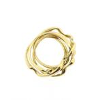 Gouden puzzel ring (gouden ring, geelgoud, damesring), Gebruikt, Overige kleuren, 19 tot 20, Ophalen of Verzenden