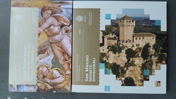 San Marino. Year Set (FDC)/ 2 Euro 2019/2023 (Zonder, Postzegels en Munten, Munten | Europa | Euromunten