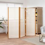 vidaXL Kamerscherm met 3 panelen 210x180 cm crèmewit, Verzenden, Nieuw
